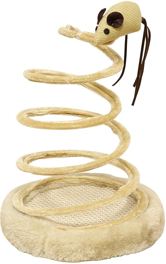 KittuPet Cat Toy Plush Spring Cat Scratch Board False Mouse